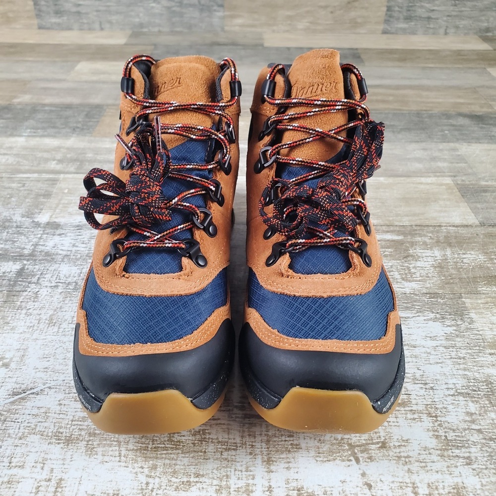 Danner Lace-Up Boots in Brown and Navy - Picture 2 of 12